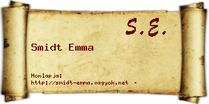 Smidt Emma névjegykártya